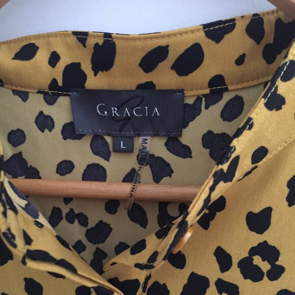 Gracia Leopard Print High Low Peplum Top - Picture 2 of 4